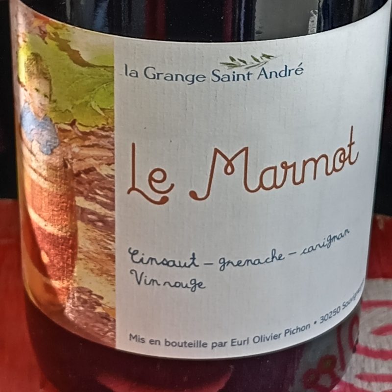 Marmot - Cinsault des Cévennes. Souple frais minéral. Nature prêt à boire